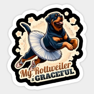 Ballet Rottweiler Sticker